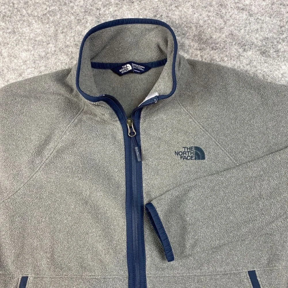 The‎ North Face Jacket Womens Small Khumbu Grey Fleece Hiking Camping Outdoors
